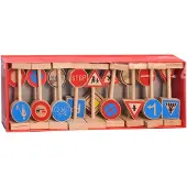 Gerkimex - Wooden Traffic Sign Set 18 pcs.