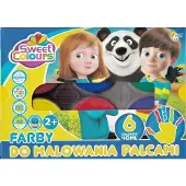 Usorteret Finger paints 6 colors 40ml