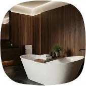 REA LED SEINÄPEILI 70x70cm TOP