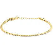 Mockberg Serpentine Chain kullattu rannekoru 170+30mm MB1990