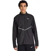 Nike Juoksutakki Dri-fit Miler Uv - Musta/heijastava Hopea, koko Large