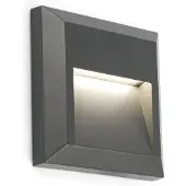 Faro Led ulkoseinävalaisin GRANT, Musta, Synteettinen materiaali, Moderni,