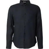 Superdry for man. M4011103A Navy Linen Riviera Shirt (XXL), Casual, Classic, Long sleeve