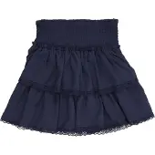 Lindex Skirt With Flounces - Navy - 134/140