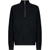 Calvin Klein Ls Ck Tech Knit Qz Sweater 14Gg - Black - S