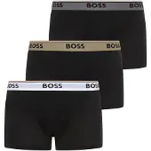 HUGO BOSS for man. 50554693 Set of three black Power boxers (M), Homewear, Polyester