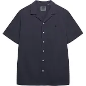 Superdry for man. M4011138A Cabana navy shirt (L), Casual, Cotton, Short sleeve