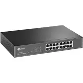 TP-LINK , Kytkin, 16-ports 10/100/1000Mbps, RJ45, svart