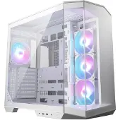 MSI MAG PANO 100R PZ -miditornikotelo ikkunalla, RGB-valaistuksella, valkoinen