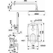 KFA HALIT NATRIC SHOWER KIT UNDER-TILT NEW (2021) WITH 3-FUNCTION BATTERY, CHROME