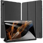 DUX Domo Samsung Galaxy Tab S8 Ultra Tri-Fold Lompakkokotelo - Musta