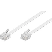 Goobay Modular telephone cable - Valkoinen - 3m