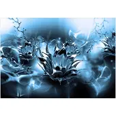 Kärkkäinen Artgeist Oily Flower (Blue) itseliimautuva fototapetti