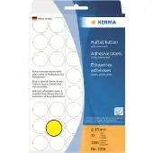 Herma 2251, Keltainen, Ympyrä, Selluloosa, Paperi, 32 arkkia, 11,1 cm, 17 cm