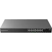 Grandstream Networks 16-porttinen PoE-kytkin - - Hallittu Taso 2+ - 30W per portti - 240W yhteensä - Gigabit