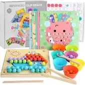 Jokomisiada Montessori opetuspalapeli Mosaiikkihelmet Puuhelmet ZA4438