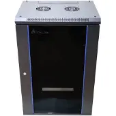 Extralink 18U 600X600 WALL-MOUNTED RACKMOUNT CABINET BLACK Seinään asennettava laitekehikko Musta (EX.16880)