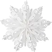 Usorteret Joulukoriste SASKA CHRISTMAS DECORATION PAPER SNOW BLADE 64 CM VALKOINEN