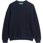 Superdry for man. M6110681A Light Texture jumper navy (M), Casual, Cotton