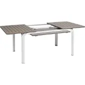 Nardi Alloro matbord 100x140-210 cm White Tortora