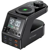 BlitzWolf BW-FW10 alarm clock with charger 2xUSB-A, 4xUSB-C, 240W