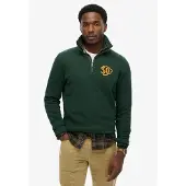 Superdry for man. M2014475A Sweatshirt Neon Half Zip Track green (S), Casual, Cotton