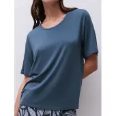 Femilet Nachtmode Yara T-Shirt Short Sleeves - Blue - 40