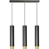Valotorni Kibo riippuvalaisin 45cm 3xGU10 musta/kulta