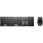 HP 720 – ladattavan langattoman näppäimistön ja hiiren yhdistelmä usealle laitteelle, Langaton, USB + Bluetooth, Mekaaninen, QWERTY, musta, Sisältä...