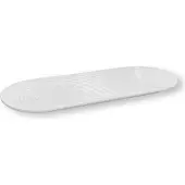 Lyngby Porcelæn Lyngby Tura Ovalt Serveringsfad 48X20 Cm Hvid - Beige - 2.5 CM