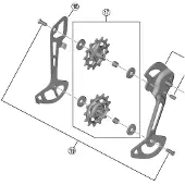 Shimano SLX sisälevy takavaihtajaan RD-M7120-SGS