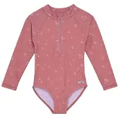 Huttelihut Swimsuit Ls - Upf 60 - Pink - 110