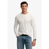 Superdry Classic Cotton Linen Ls Top - Cream - XL