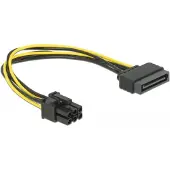 DeLOCK power cable - SATA power to 6 pin PCIe power - 21 cm