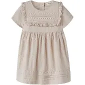 Lil´ Atelier Nmfferonia Ss Loose Dress Lil - Beige - 104