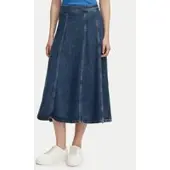 Tommy Hilfiger Dnm Ray Flared Midi Skirt Hw - Blue - 40