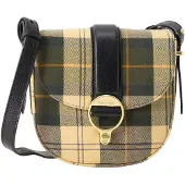 Barbour Olkalaukku 'Elm Tartan' pastellinkeltainen / oliivi / musta
