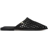 Tommy Hilfiger Hilfiger Leather Mix Flat Mule - Black - 36