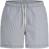 Jack & Jones Jpstmaui Ocean Seersucker Swim Shorts Ln - Navy - M