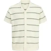 JJ REBEL Jrebstance Knit Resort Shirt Ss - Cream - XXL