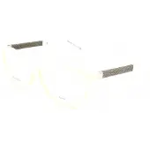 Jimmy Choo JC105 55/14/135 Valkoinen kimalle valkoinen asetaatti NAISILLE JC105