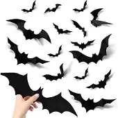 Hobby Hall Vedenpitävä 3D Halloween-koristeiden lepakkotarrojen sarja Smartelf 72 kpl Musta