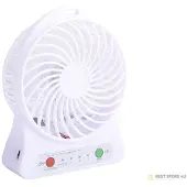 BLOW Puhallintuuletin 44-502# Työpöytätuuletin 10cm usb+akku valkoinen