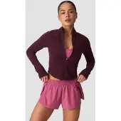 ICANIWILL Mirage Printed Zip Midlayer Maroon Red