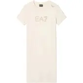 EA7 for woman. 7W000478_AF12500 Beige Evolution Dress (M), Casual, Cotton, Short sleeve