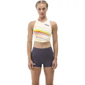 Hoka One One Women's Race Day Crop Bra Alabaster Flare L