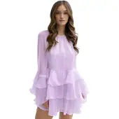 Gina Tricot Flowy Frill Mini Dress - Pink - 38