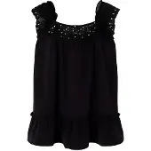 Boboli Knit Stretch Dress For Girl -Bci - Black - 140