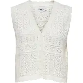ONLY Onlirina V-Neck Button Vest Knt Noos - Cream - XS