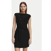 French Connection Zion Jersey Belted Shift Dress - Black - L